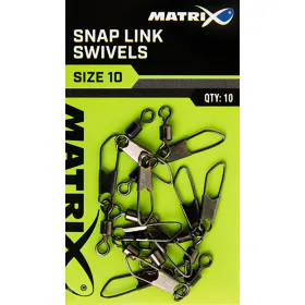 Matrix Karabinka s obratlíkem Snap Link Swivels 10ks