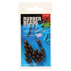 Giants fishing Gumové kuličky Rubber Beads Transparent Brown 20ks