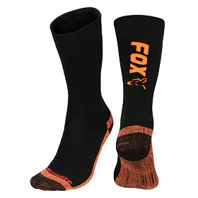 Fox Ponožky Black/Orange Thermolite long sock