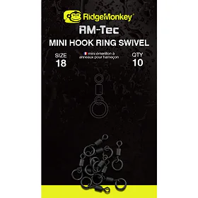 RidgeMonkey Obratlík RM-Tec Mini Hook Ring Swivel 10ks