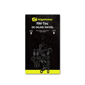RidgeMonkey Obratlík RM-Tec Quick Change Inline Swivel Vel. 8 8ks