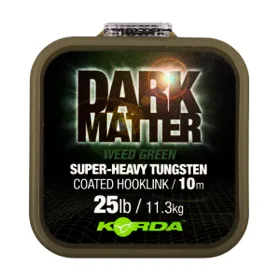 Korda Návazcová šňůrka Dark Matter Tungsten Coated Braid Green 10m