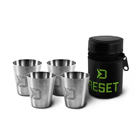 Delphin Set nerezových pohárků Reset 4v1 (4x30ml)