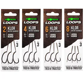 Korda Návazec Loop Rigs Klor 30lb, 3ks