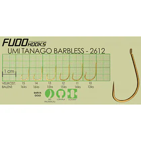 Fudo Háčky Tanago Barbless vel. 10, 13ks