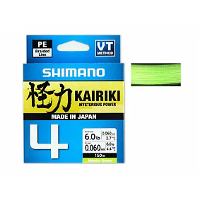 Shimano Pletená šňůra Kairiki 4 - Mantis Green 300m