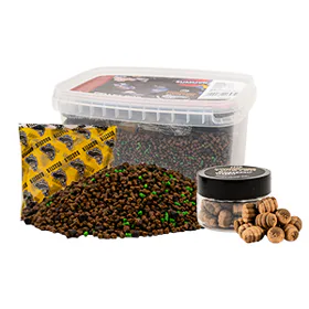 Benzar Mix Summer Pellet Box + Twister nástraha + aroma - Green Betain 400g