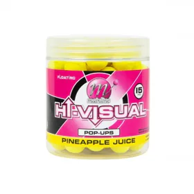 Mainline Plovoucí boilie Hi-Visual Pop-ups - Pineapple Juice 15mm, 250ml