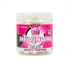 Mainline Plovoucí boilie Hi-Visual Pop-ups - Milky Toffee 15mm, 250ml