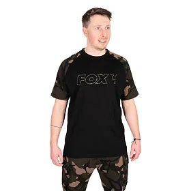 Fox Tričko Black / Camo Outline T-Shirt