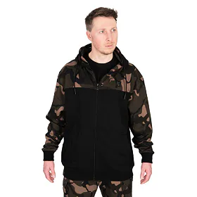 Fox Mikina LW Black / Camo Split Zip Hoody