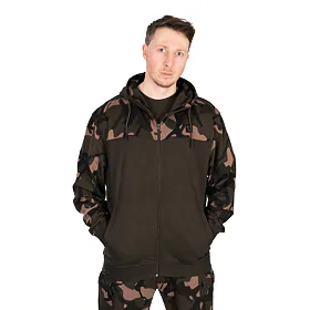 Fox Mikina LW Khaki / Camo Split Zip Hoody