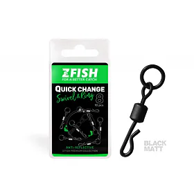 Zfish Obratlík Quick Change Swivel with Ring vel.8, 10ks