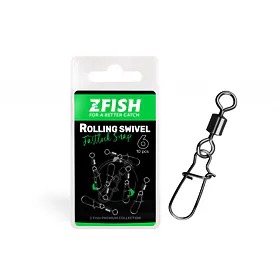 Zfish Obratlíky s karabinou Rolling Swivel & Fastlock Snap 10ks