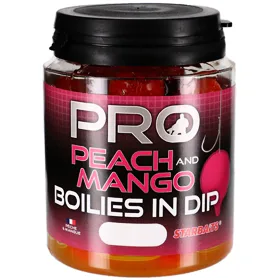 Starbaits Boilies in Dip Pro Peach & Mango 150g