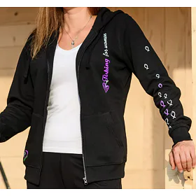 R-fishing Dámská rybářská mikina se zipem a kapucí