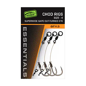 Fox Návazec Edges Super Wide Gape Chod Rigs 3ks