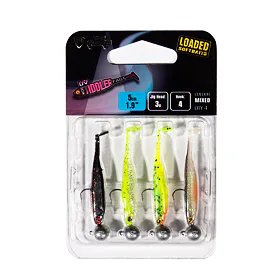 Fox Rage Gumová nástraha Micro Tiddler Fast Loaded 2 - UV Mixed Colour Pack 5cm, 4ks
