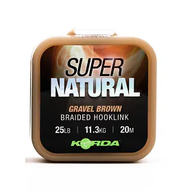 Korda Návazcová šňůrka Super Natural Gravel Brown 25lb, 20m