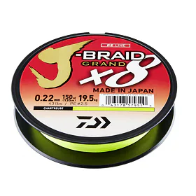 Daiwa Pletená šňůra J-Braid Grand X8E - Chartreuse 135m