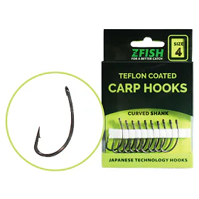 Zfish Teflonové háčky Curved Shank 10ks