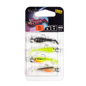 Fox Rage Gumová nástraha Micro Spikey Fly Loaded - UV Mixed Colour Pack 4ks