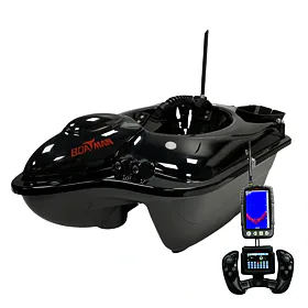 Boatman Zavážecí lodička Fighter PRO s GPS a Echolotem - černá