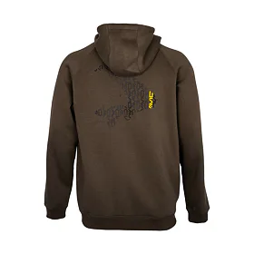 Avid Carp Mikina Compound Zip Hoodie Brown