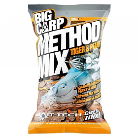 Bait-Tech Krmítková směs Big Carp Method Mix - Tiger & Peanut 2kg