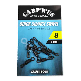 Carp´R´Us Obratlíky Quick Change Swivel - vel.8, 8ks