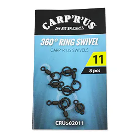 Carp´R´Us Obratlíky 360° Ring Swivel vel.11, 8ks