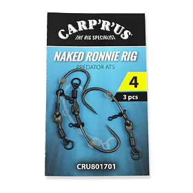 Carp´R´Us Návazec Ready Naked Ronnie rig - Predator 3ks