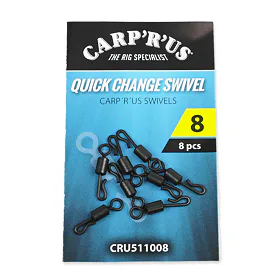 Carp´R´Us Obratlíky Quick Change Swivel - vel.8, 8ks