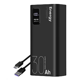 OBAL:ME Powerbanka EnergyPulse 30000mAh, 22.5W Black