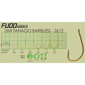 Fudo Háčky Tanago Barbless vel. 10, 13ks