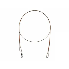 Delphin BOMB! Ocelové lanko s obratlíkem a smyčkou 50cm, 11kg, 2ks