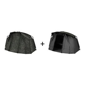 Trakker Bivak Tempest RS 100 Camo + Kšilt Skull Cap
