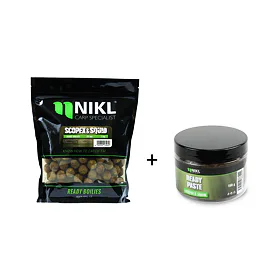 Nikl Ready boilie 20mm, 1kg + Ready pasta Scopex & Squid
