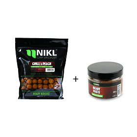 Nikl Ready boilie 20mm, 1kg + Ready pasta Chilli & Peach