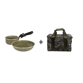 Trakker Sada nádobí Armolife Large + Taška na nádobí NXC Camo Cook-R Bag