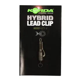 Korda Závěsky na olovo s obratlíkem Hybrid Lead Clips Silt 5ks