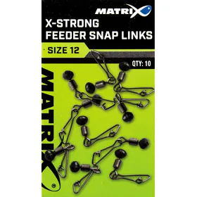 Matrix Karabinka s obratlíkem X-Strong Feeder Snap Link 10ks