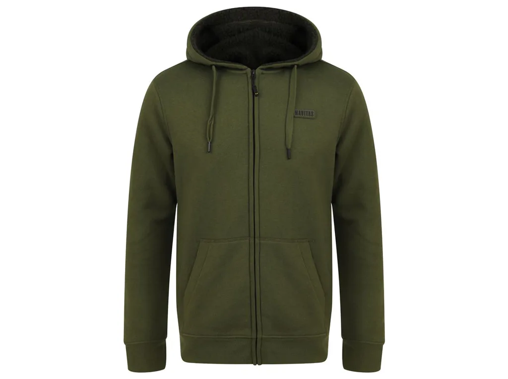 Navitas Mikina Sherpa Zip Hoody Green