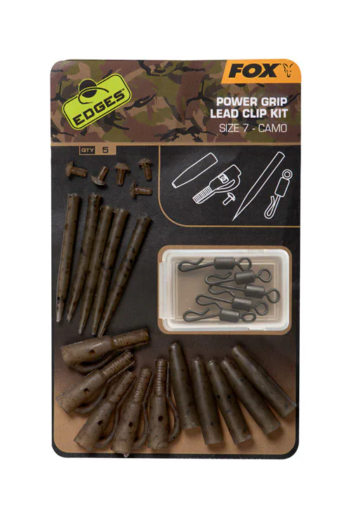 Fox&#x20;Sada&#x20;Z&#x00E1;v&#x011B;sek&#x20;Edges&#x20;Camo&#x20;Power&#x20;Grip&#x20;Lead&#x20;Clip&#x20;Kit&#x20;vel.&#x20;7,&#x20;5ks