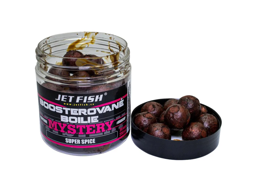 Jet&#x20;Fish&#x20;Mystery&#x20;Boosterovan&#x00E9;&#x20;boilie&#x20;-&#x20;Super&#x20;Spice&#x20;20mm,&#x20;250ml
