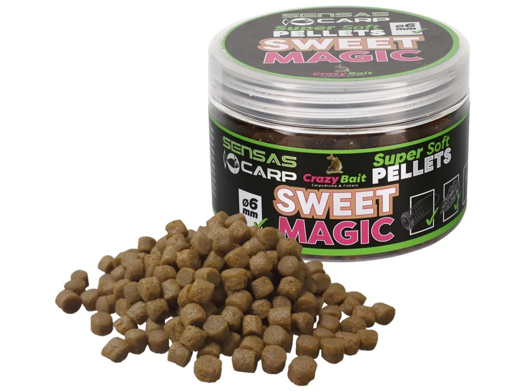 Sensas&#x20;Pelety&#x20;Super&#x20;Soft&#x20;Sweet&#x20;Magic&#x20;&#x28;ryba&#x29;&#x20;6mm,&#x20;60g
