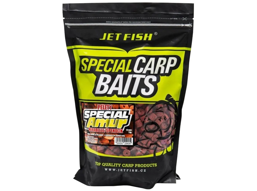 Jet&#x20;Fish&#x20;Special&#x20;Amur&#x20;Pelety&#x20;-&#x20;Mirabelle&#x2F;&#x0161;pendl&#x00ED;k&#x20;4mm,&#x20;1kg