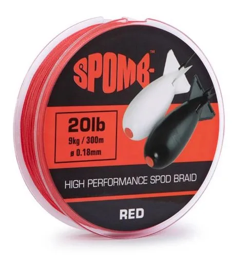 Spomb&#x20;Spl&#x00E9;tan&#x00E1;&#x20;&#x0160;&#x0148;&#x016F;ra&#x20;Braid&#x20;Red&#x20;0,18mm&#x20;300m