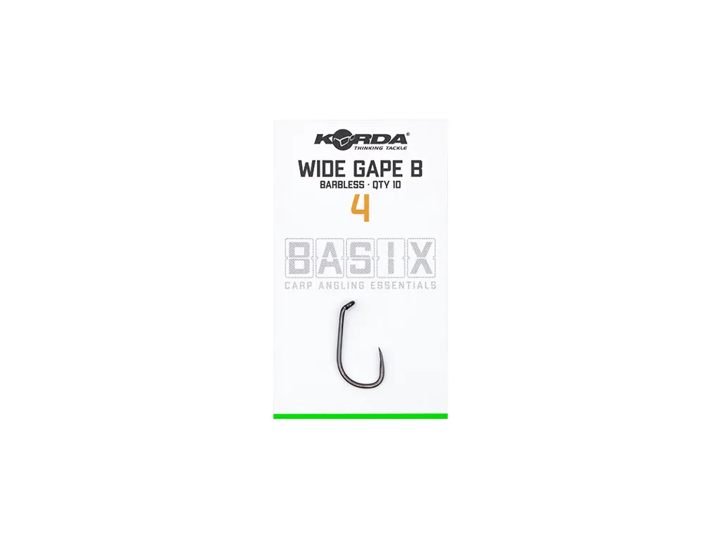 Korda&#x20;H&#x00E1;&#x010D;ky&#x20;Basix&#x20;Wide&#x20;Gape&#x20;Barbless&#x20;10ks