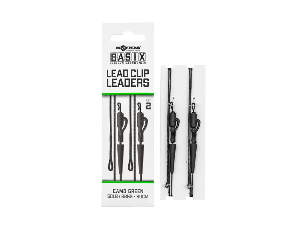 Korda&#x20;Hotov&#x00E1;&#x20;Mont&#x00E1;&#x017E;&#x20;Basix&#x20;Lead&#x20;Clip&#x20;Leaders&#x20;2ks